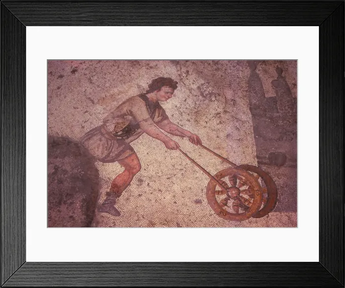 Framed Print : Byzantine Floor Mosaic in the Great Palace, Istanbul, 20th century