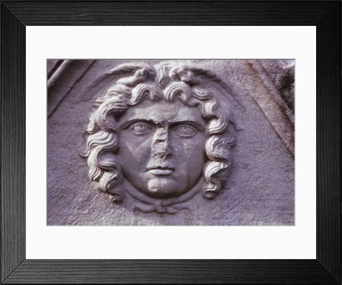 Framed Print : Hellenistic Gorgon from a Sarcophagus from Asia Minor (Turkey), 20th century Framed Print : Hellenistic Gorgon from a Sarcophagus from Asia Minor (Turkey), 20th century