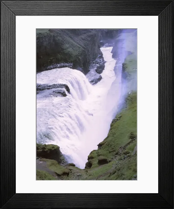 Framed Print : Gullfoss, Iceland, 20th century. Artist: CM Dixon Framed Print : Gullfoss, Iceland, 20th century. Artist: CM Dixon