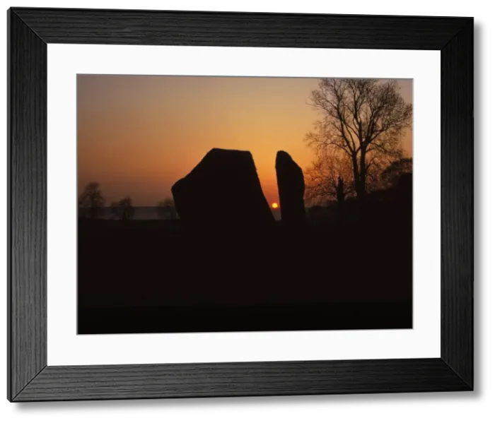 Framed Print : Sunrise on Megalithic Circle, Avebury, Wiltshire, 20th century. Artist: CM Dixon Framed Print : Sunrise on Megalithic Circle, Avebury, Wiltshire, 20th century. Artist: CM Dixon