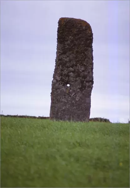 Perforated standing stone, North Ronaldsay. Orkney, 20th century. Artist: CM Dixon
