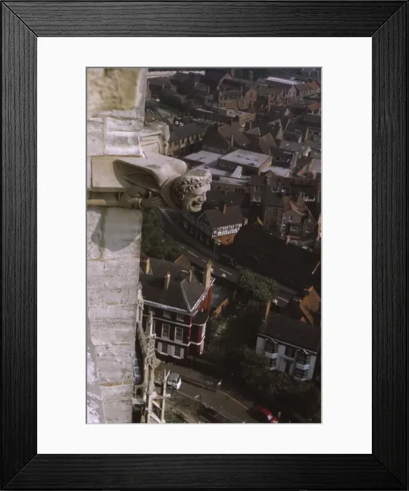 Framed Print : Gargoyle on tower, York Minster, 1958. Artist: CM Dixon Framed Print : Gargoyle on tower, York Minster, 1958. Artist: CM Dixon