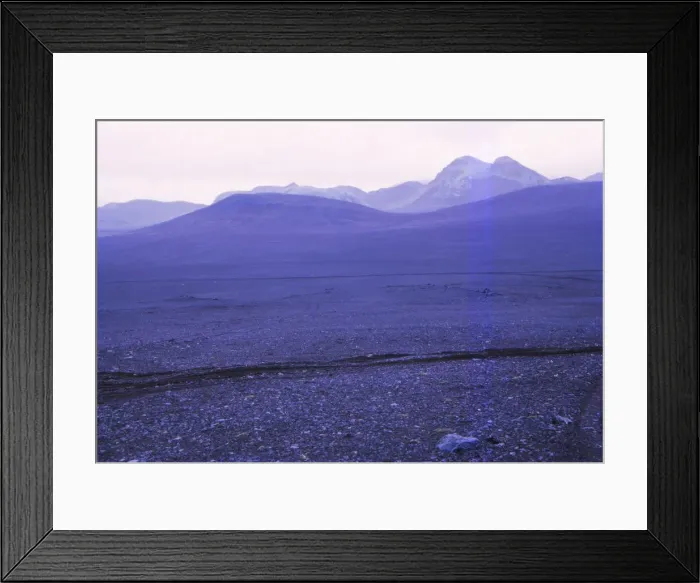Framed Print : Black volcanic landscape near Tungnaa River, Iceland, 20th century. Artist: CM Dixon