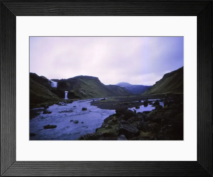 Framed Print : Ofaerfoss waterfall and Eldgja forge, Central Iceland, 20th century. Artist: CM Dixon Framed Print : Ofaerfoss waterfall and Eldgja forge, Central Iceland, 20th century. Artist: CM Dixon