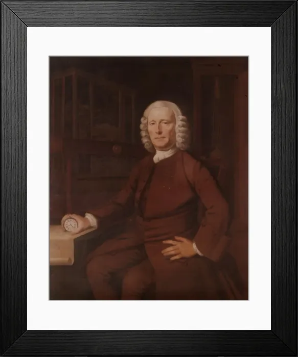 Framed Print : John Harrison (1693-1776). Inventor of the marine chronometer in 1757, (20th century). Artist: Thomas King Framed Print : John Harrison (1693-1776). Inventor of the marine chronometer in 1757, (20th century). Artist: Thomas King