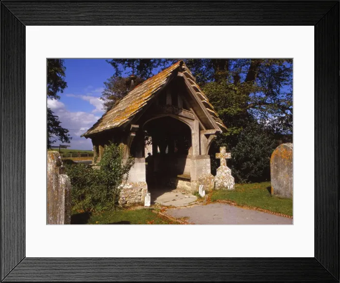 Framed Print : Lychgate of Winfrith Newburgh Church, Dorset, 20th century. Artist: CM Dixon Framed Print : Lychgate of Winfrith Newburgh Church, Dorset, 20th century. Artist: CM Dixon