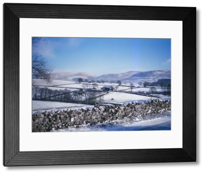 Framed Print : Winter Snow on the Pennines in Kirkby Lonsdale, Cumbria, England, 20th century. Artist: CM Dixon Framed Print : Winter Snow on the Pennines in Kirkby Lonsdale, Cumbria, England, 20th century. Artist: CM Dixon