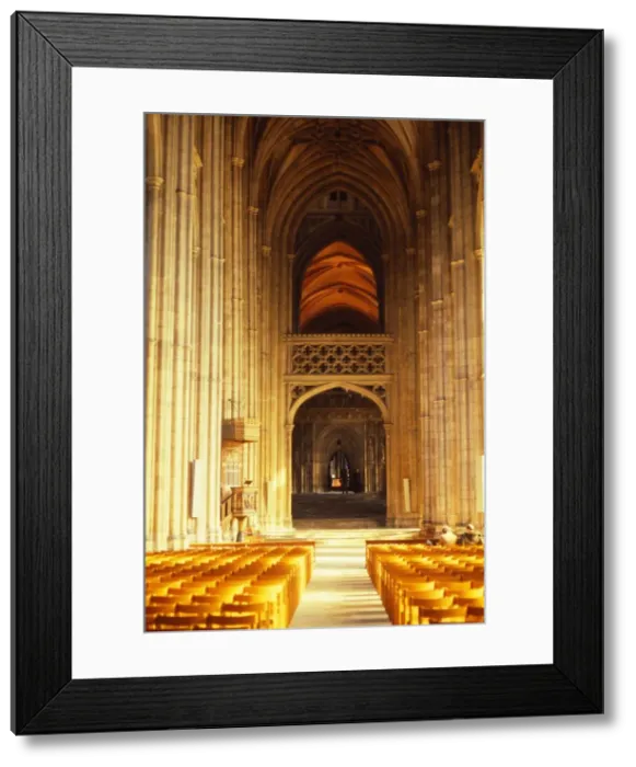 Framed Print : South Aisle in Canterbury Cathedral, Wngland, 20th century. Artist: CM Dixon Framed Print : South Aisle in Canterbury Cathedral, Wngland, 20th century. Artist: CM Dixon