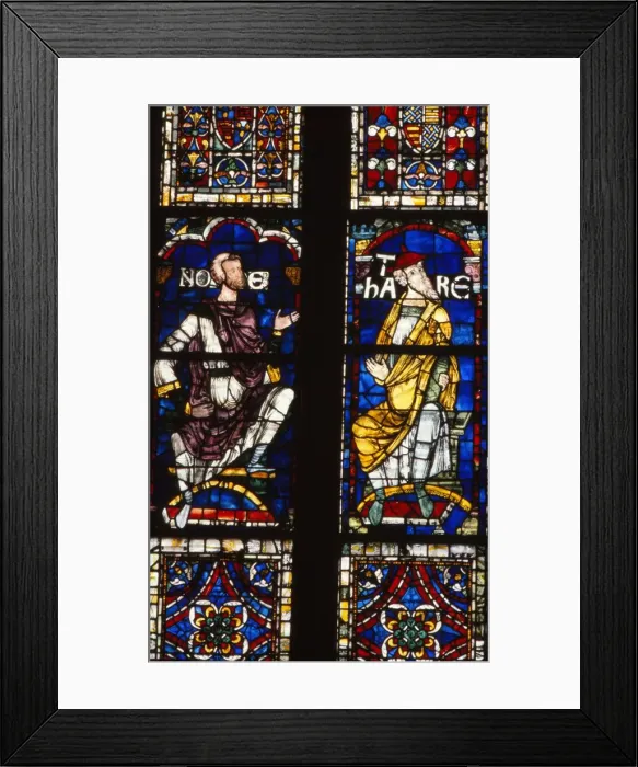 Framed Print : Noah and Terah, late 12th century, Canterbury Cathedral, Kent, 20th century. Artist: CM Dixon