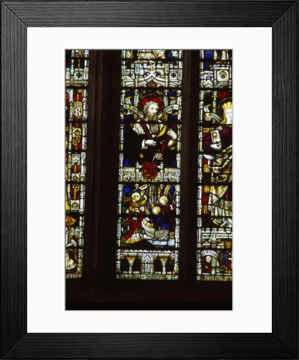Framed Print : St. Andrew with cross, Hereford Cathedral, England, 20th century. Artist: CM Dixon Framed Print : St. Andrew with cross, Hereford Cathedral, England, 20th century. Artist: CM Dixon