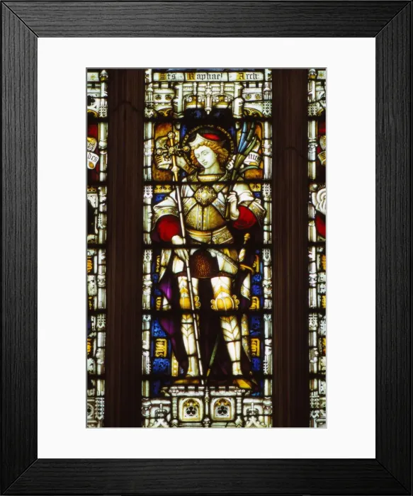Framed Print : St. Alban in West window of Hereford Cathedral, England, 20th century. Artist: CM Dixon Framed Print : St. Alban in West window of Hereford Cathedral, England, 20th century. Artist: CM Dixon