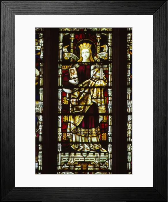 Framed Print : St. Margaret of Scotland, Hereford Cathedral, England, 20th century. Artist: CM Dixon Framed Print : St. Margaret of Scotland, Hereford Cathedral, England, 20th century. Artist: CM Dixon