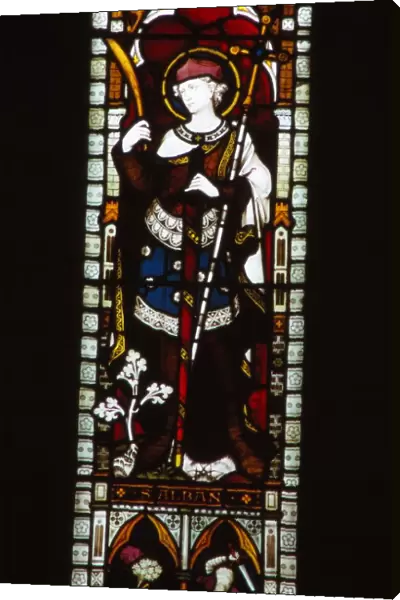 St. Alban in window of North Transept, Hereford Cathedral, 20th century. Artist: CM Dixon