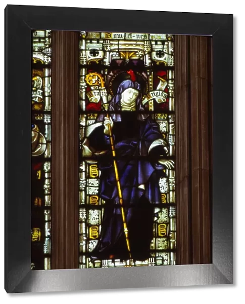 St. Brigid in West Window of Hereford Cathedral, 20th century. Artist: CM Dixon