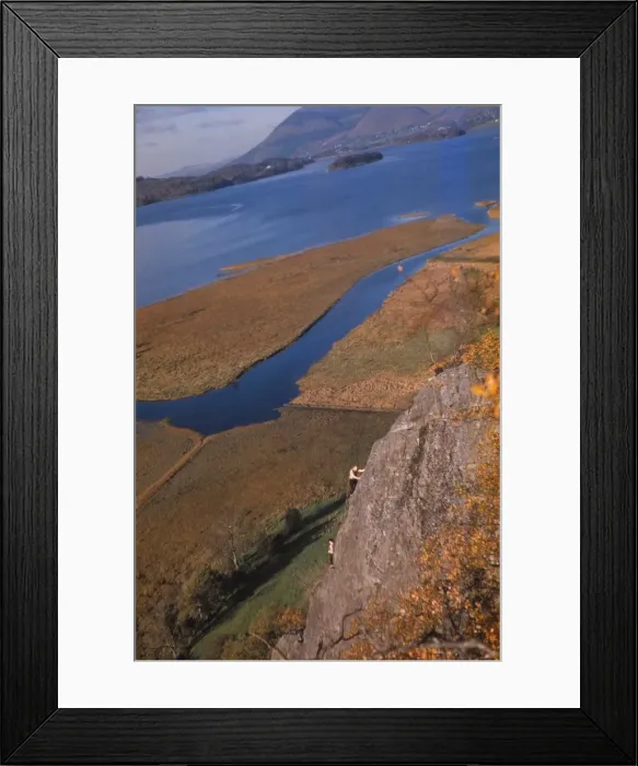 Framed Print : Climbers on Shepherds Crag, Derwentwater, Borrowdale, Lake District, Cumberland, 20th century. Artist: CM Dixon Framed Print : Climbers on Shepherds Crag, Derwentwater, Borrowdale, Lake District, Cumberland, 20th century. Artist: CM Dixon