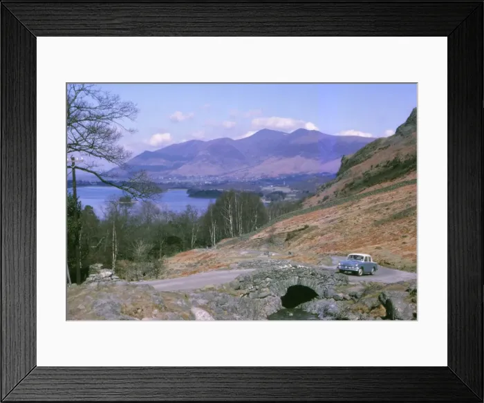 Framed Print : Watendlath Bridge with Derwentwater and Skiddaw Beyond, Lake District, Cumberland, c1960. Artist: CM Dixon Framed Print : Watendlath Bridge with Derwentwater and Skiddaw Beyond, Lake District, Cumberland, c1960. Artist: CM Dixon