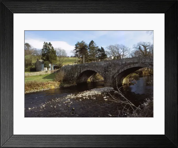 Framed Print : River Caldew and Road Bridge at Sebergham, Cumberland, 20th century. Artist: CM Dixon Framed Print : River Caldew and Road Bridge at Sebergham, Cumberland, 20th century. Artist: CM Dixon