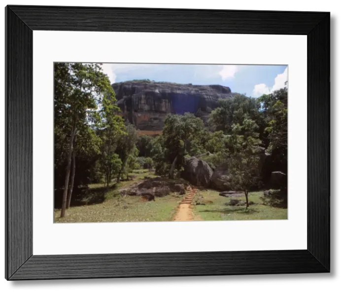Framed Print : Sigiriya Gardens below Rock Fortress, Sri Lanka. 20th century. Artist: CM Dixon Framed Print : Sigiriya Gardens below Rock Fortress, Sri Lanka. 20th century. Artist: CM Dixon
