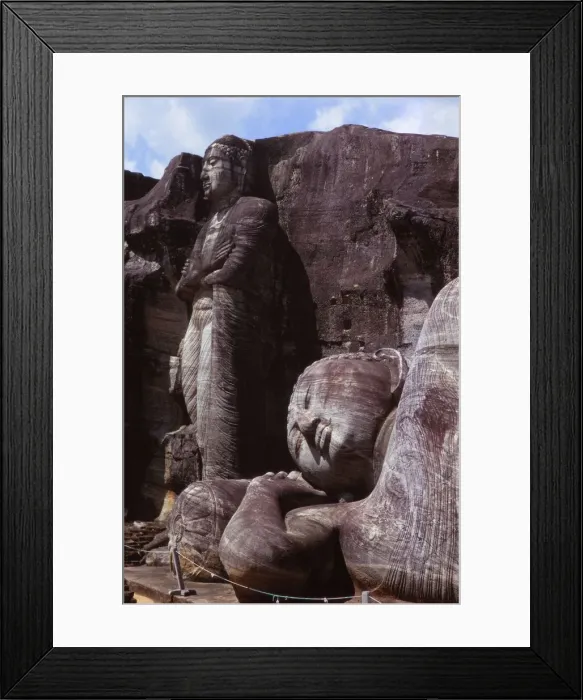 Framed Print : Standing and Reclining Buddha, 12th century, Gal-Vihara, Polonnaruwa, Sri Lanka. (20th century). Artist: CM Dixon Framed Print : Standing and Reclining Buddha, 12th century, Gal-Vihara, Polonnaruwa, Sri Lanka. (20th century). Artist: CM Dixon