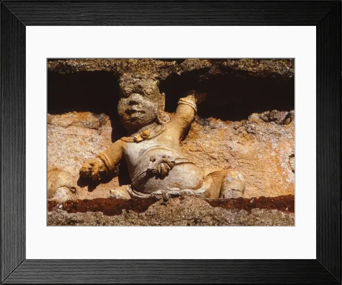 Framed Print : Guardian Spirit on Frieze on Outer Wall of the Tivanka Shrine, Polonnaruwa, Sri Lanka, 20th century Framed Print : Guardian Spirit on Frieze on Outer Wall of the Tivanka Shrine, Polonnaruwa, Sri Lanka, 20th century