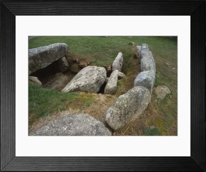 Framed Print : Tregiffian Barrow, Neolithic tomb, 3rd Millennium BC, Penwith, Cornwall, 20th century. Artist: CM Dixon