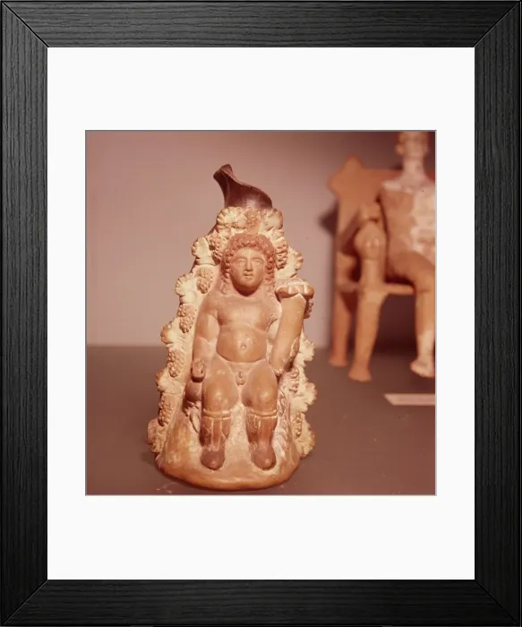 Framed Print : Dionysus in cave, Lekythos made in Athens, c350 BC Framed Print : Dionysus in cave, Lekythos made in Athens, c350 BC