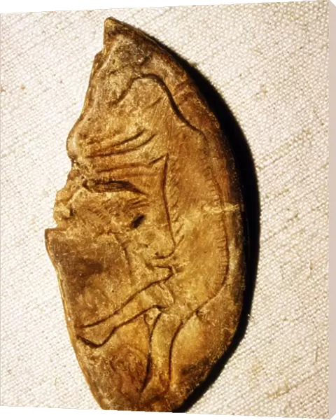 Paleolithic Engraving on bone of a Man from Mas d Azil, France, c50, 000BC-c10, 000 BC