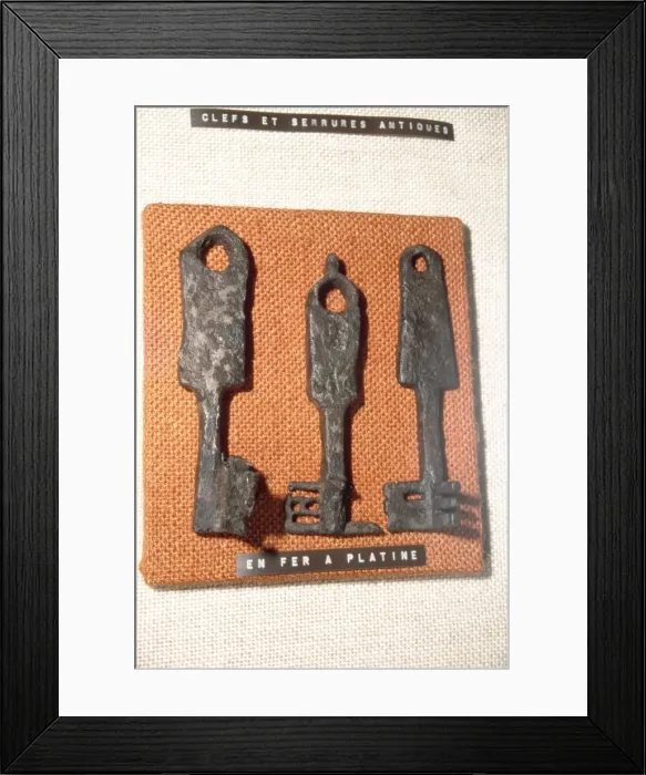 Framed Print : Roman keys, Alesia, France, c1st century Framed Print : Roman keys, Alesia, France, c1st century