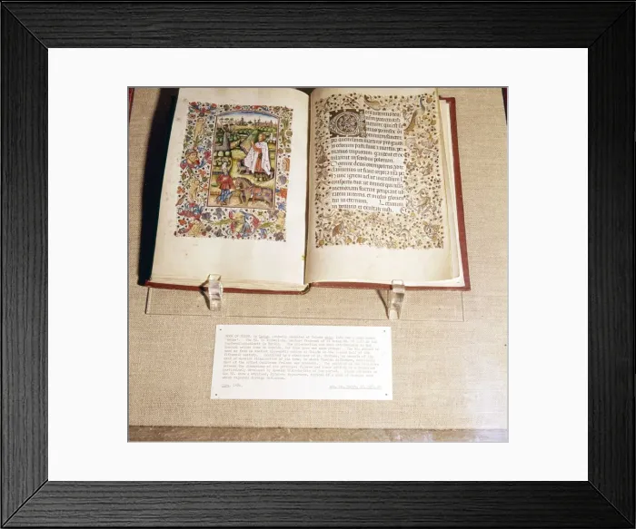 Framed Print : Book of Hours in Latin, probably made in Toledo, c1480 Framed Print : Book of Hours in Latin, probably made in Toledo, c1480