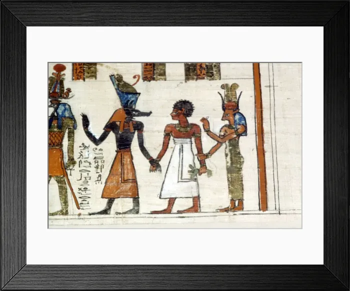 Framed Print : Detail of the Papyrus of Ker Asher, from Theses, 1st century BC Framed Print : Detail of the Papyrus of Ker Asher, from Theses, 1st century BC