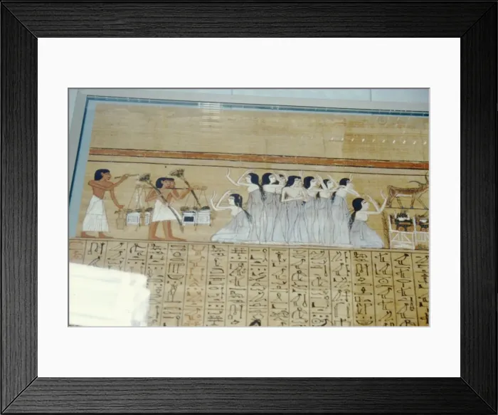 Framed Print : Papyrus of Ani, Mourners Ancient Egyptian Funeral Procession, c1250 BC Framed Print : Papyrus of Ani, Mourners Ancient Egyptian Funeral Procession, c1250 BC