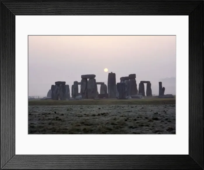 Framed Print : Dawn at Stonehenge, Wiltshire, c20th century. Artist: CM Dixon Framed Print : Dawn at Stonehenge, Wiltshire, c20th century. Artist: CM Dixon