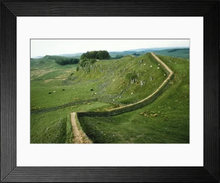 Framed Print : Hadrians Wall, Looking East to Cuddys Crag, Northumberland, c20th century. Artist: CM Dixon Framed Print : Hadrians Wall, Looking East to Cuddys Crag, Northumberland, c20th century. Artist: CM Dixon