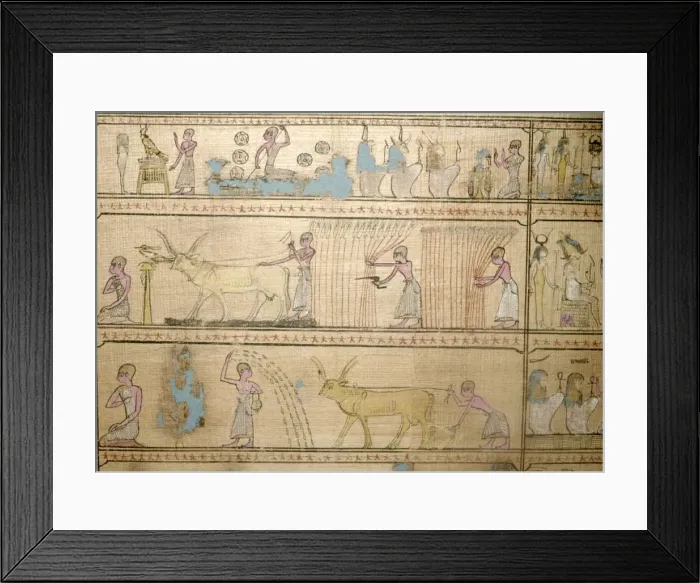 Framed Print : Manuscript showing afterlife, c11th century BC- c7th century BC Framed Print : Manuscript showing afterlife, c11th century BC- c7th century BC