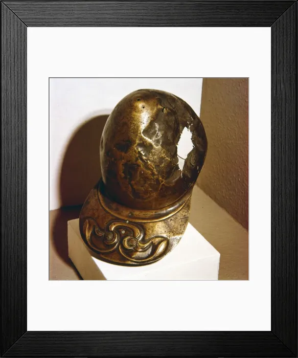 Framed Print : British Celtic Bronze Helmet, 1st century Framed Print : British Celtic Bronze Helmet, 1st century