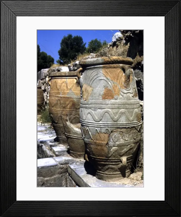 Framed Print : Minoan Pots, Knossos, Crete, c15th century BC Framed Print : Minoan Pots, Knossos, Crete, c15th century BC