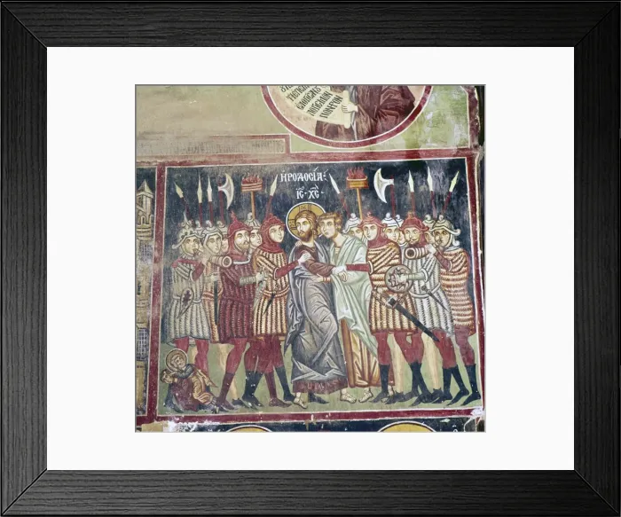 Framed Print : Fresco (reconstruction) of Ladies of Minoan Royal Court, Knossos, Greece, c20th century Framed Print : Fresco (reconstruction) of Ladies of Minoan Royal Court, Knossos, Greece, c20th century