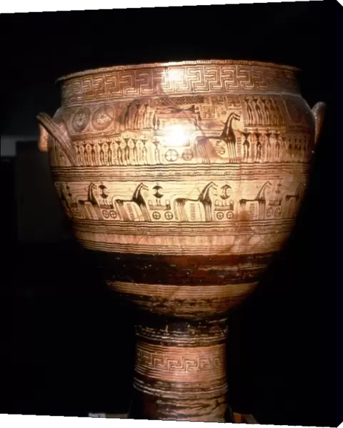 Geometric Terracotta Vase, Funerary Scene, c8th century BC. Artist: Dipylon Master