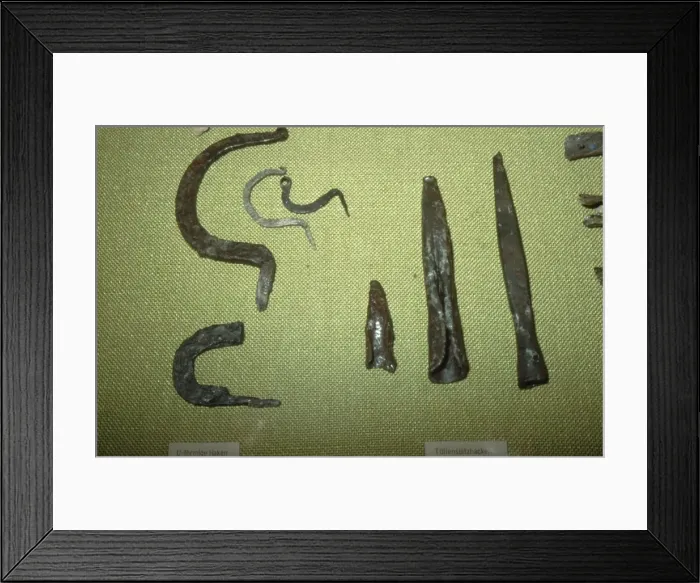 Framed Print : Iron Implements from the Celtic, Iron Age, Oppidum at Manching, Germany, 1st century BC Framed Print : Iron Implements from the Celtic, Iron Age, Oppidum at Manching, Germany, 1st century BC