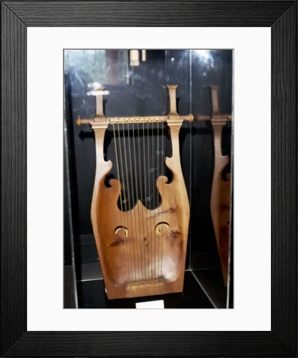 Framed Print : Reconstruction of a Roman lyre, c20th century Framed Print : Reconstruction of a Roman lyre, c20th century