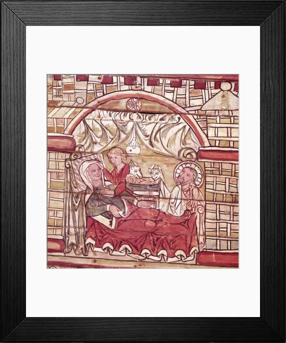 Framed Print : Nativity, Norwegian, 13th Century, in the Stave Church at Al, Hallingdal Framed Print : Nativity, Norwegian, 13th Century, in the Stave Church at Al, Hallingdal