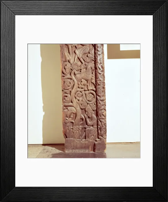 Framed Print : Sigurd roasts the heart of the Dragon, Fafnir, white Regin sleeps, 12th-13th centur Framed Print : Sigurd roasts the heart of the Dragon, Fafnir, white Regin sleeps, 12th-13th centur