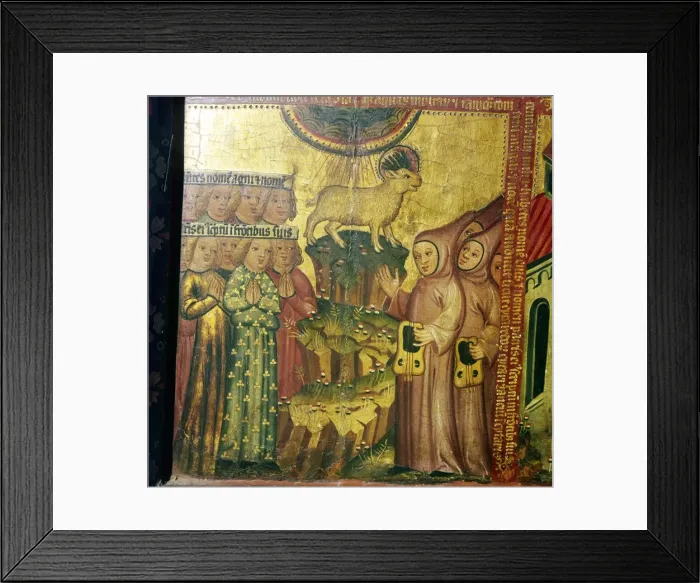 Framed Print : The Lamb of Mount Zion, 14th-15th century. Artist: Master Bertram of Hamburg Framed Print : The Lamb of Mount Zion, 14th-15th century. Artist: Master Bertram of Hamburg