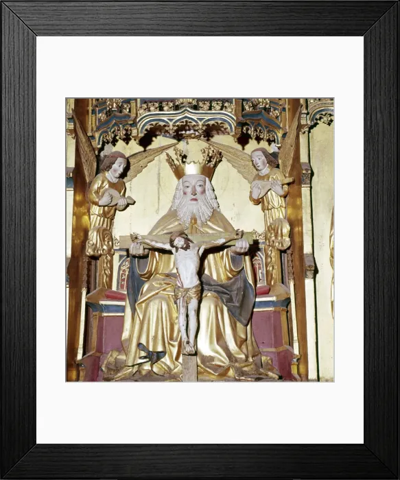 Framed Print : God the Father with Christ altarpiece from Lubeck, 1470-1480 Framed Print : God the Father with Christ altarpiece from Lubeck, 1470-1480