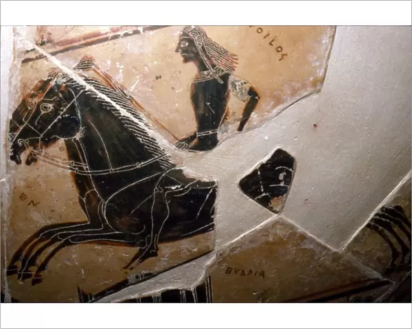 Horse Rider Detail from the Francois Vase, c6th century BC. Artists: Ergotimos, Kleitias