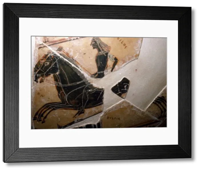 Framed Print : Horse Rider Detail from the Francois Vase, c6th century BC. Artists: Ergotimos, Kleitias Framed Print : Horse Rider Detail from the Francois Vase, c6th century BC. Artists: Ergotimos, Kleitias