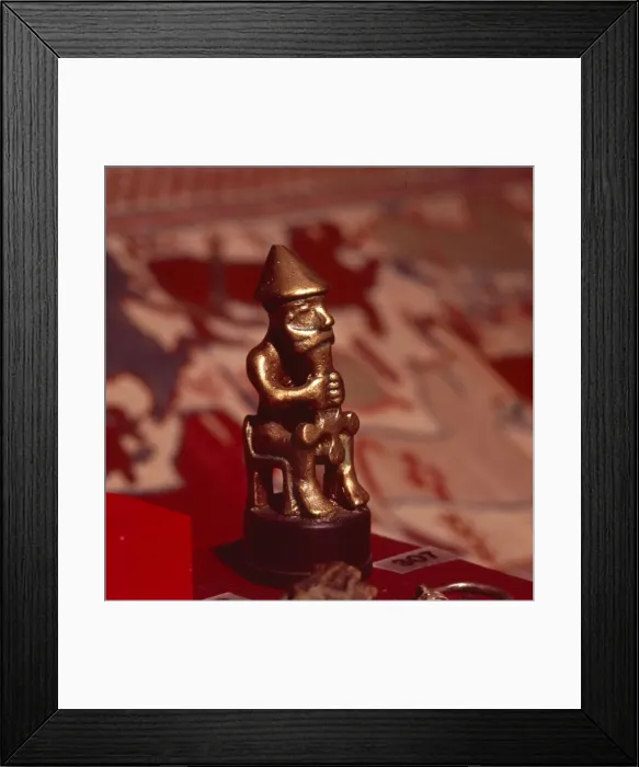 Framed Print : Bronze statuette of Thor, Viking God, c1000 Framed Print : Bronze statuette of Thor, Viking God, c1000