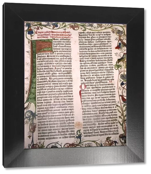 Gutenberg Bible, 42-line Bible printed in Mainz, 1455