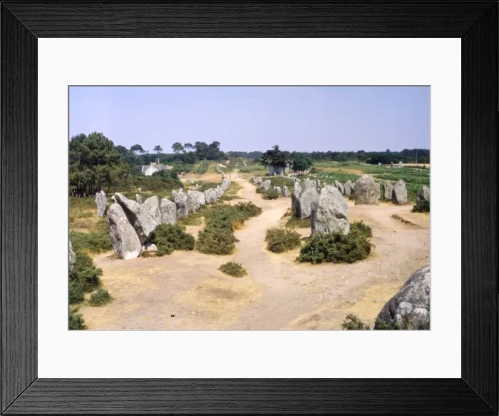 Framed Print : Carnac, Brittany Alignments at Kermario, c20th century. Artist: CM Dixon Framed Print : Carnac, Brittany Alignments at Kermario, c20th century. Artist: CM Dixon