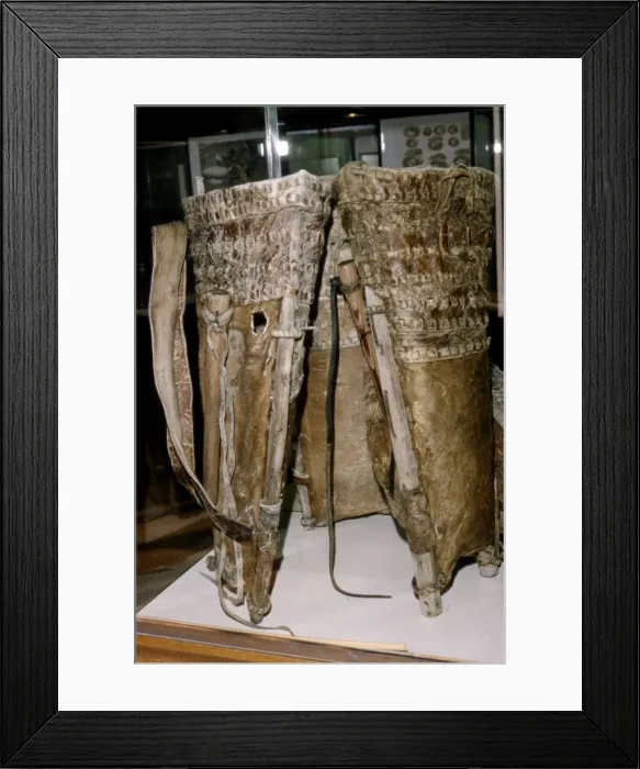 Framed Print : Leather Russacks found in the Salt Mines of Hallstatt, Austria: Celtic Iron Age: c. 6th century BC Framed Print : Leather Russacks found in the Salt Mines of Hallstatt, Austria: Celtic Iron Age: c. 6th century BC